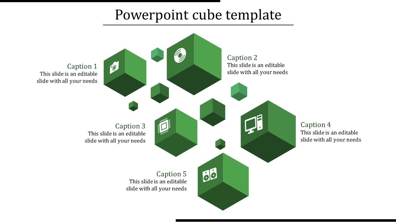 powerpoint cube template-powerpoint cube template-green-5